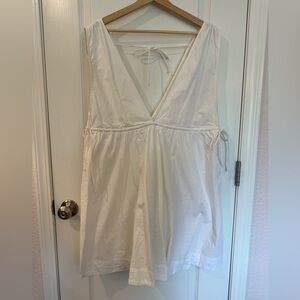 abercrombie white mini dress size medium tall